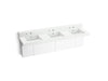 KOHLER K-81026-BPW Constellation 90" wall-mount basin lavatory system with backsplash