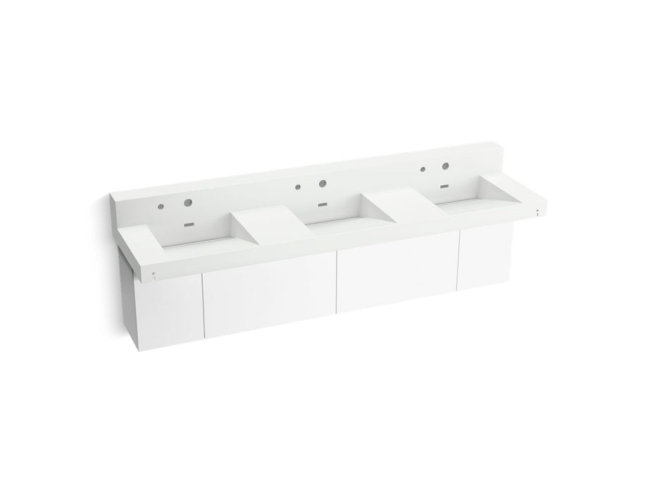 KOHLER K-81026-BPW Constellation 90" wall-mount basin lavatory system with backsplash