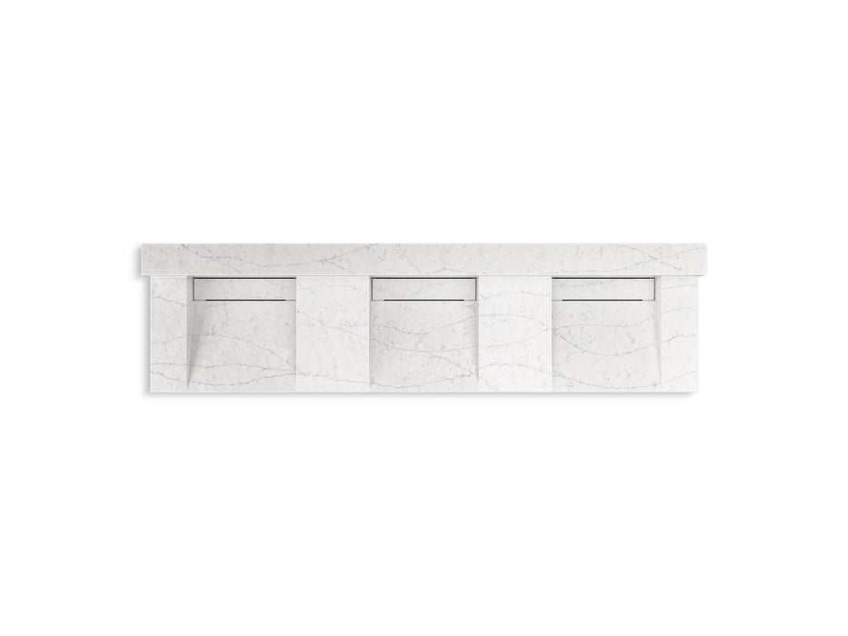 KOHLER K-81026-BSS Constellation 90" wall-mount basin lavatory system with backsplash