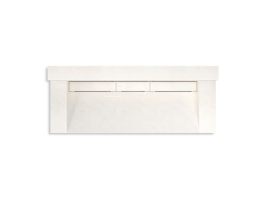 KOHLER K-81027-BSS Constellation 60" wall-mount trough lavatory system with backsplash