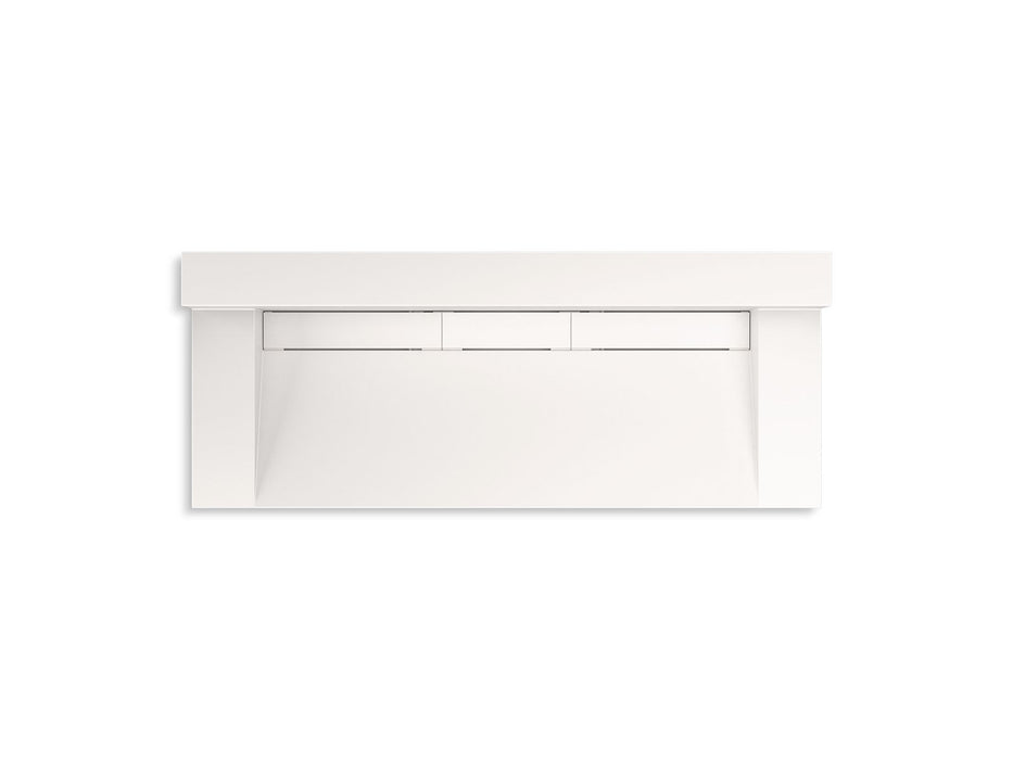 KOHLER K-81027-BSS Constellation 60" wall-mount trough lavatory system with backsplash