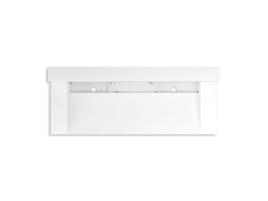 KOHLER K-81027-BSS Constellation 60" wall-mount trough lavatory system with backsplash