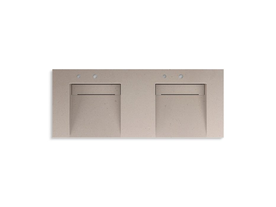 KOHLER K-81030-BSS Constellation 60" wall-mount basin lavatory system