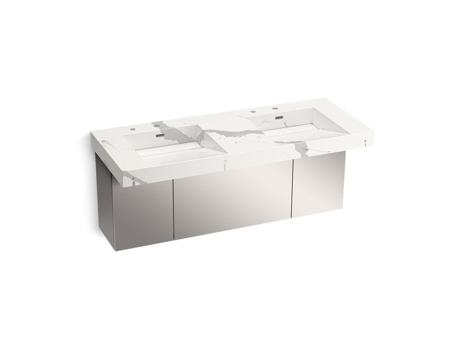 KOHLER K-81030-BSS Constellation 60" wall-mount basin lavatory system