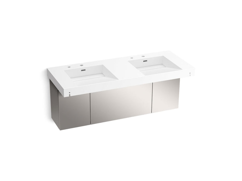 KOHLER K-81030-BSS Constellation 60" wall-mount basin lavatory system