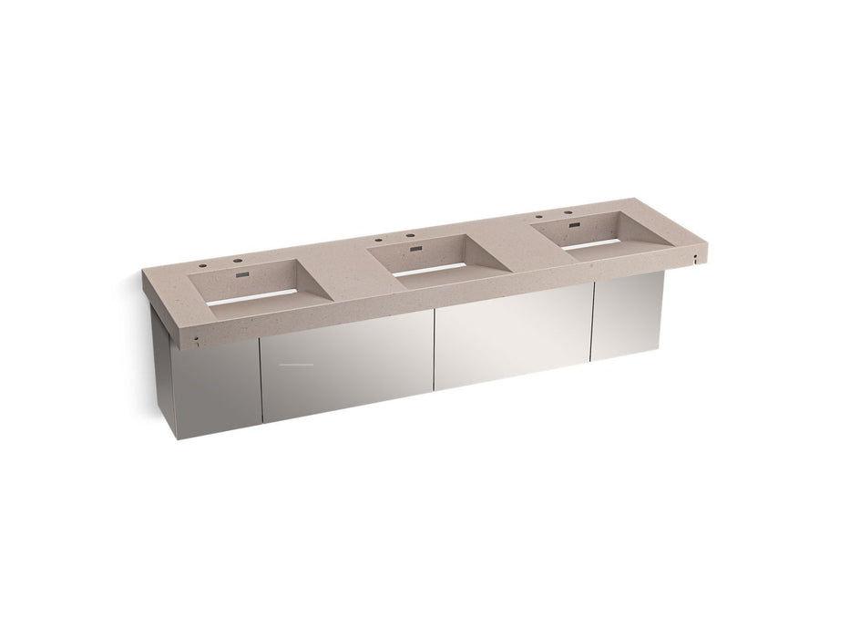 KOHLER K-81031-BSS Constellation 90" wall-mount basin lavatory system
