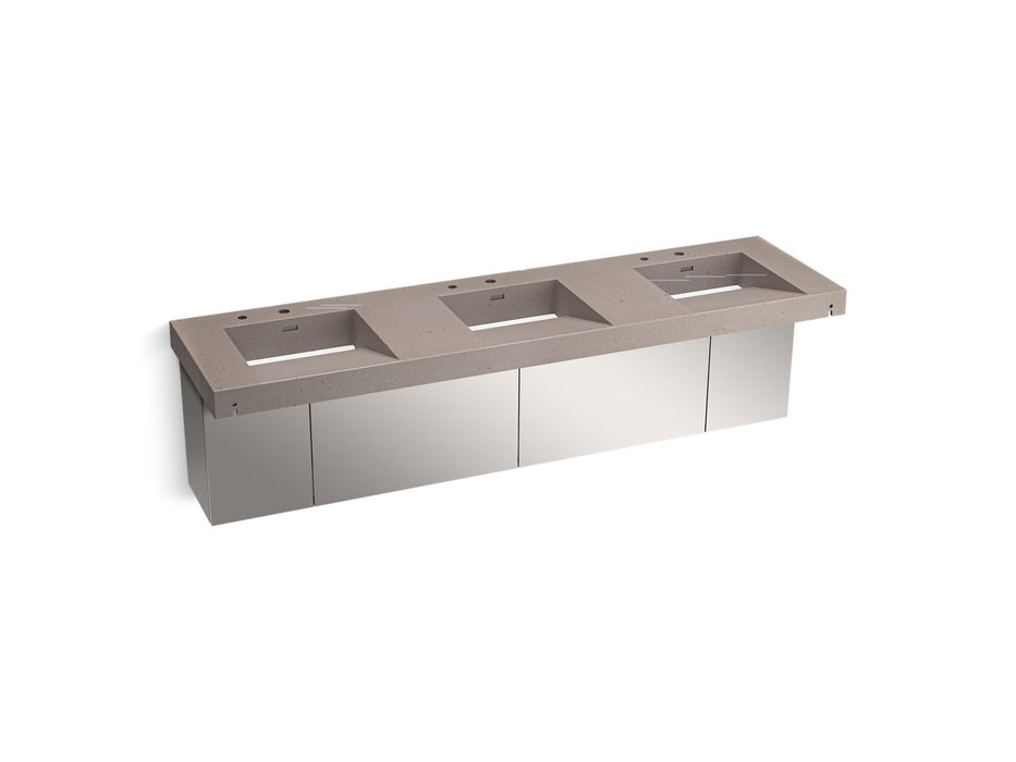 KOHLER K-81031-BSS Constellation 90" wall-mount basin lavatory system