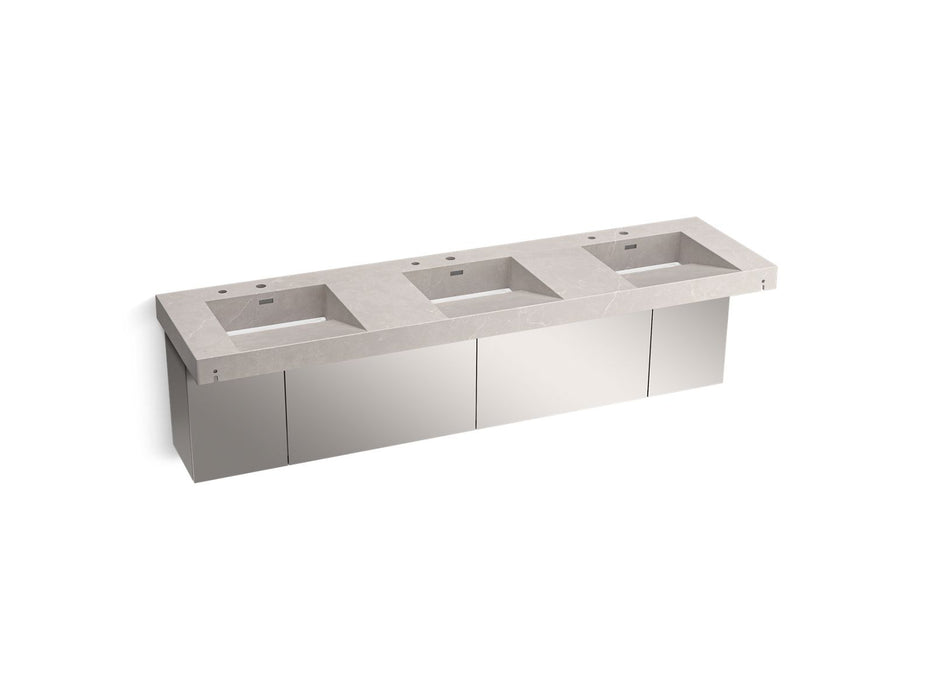 KOHLER K-81031-BSS Constellation 90" wall-mount basin lavatory system