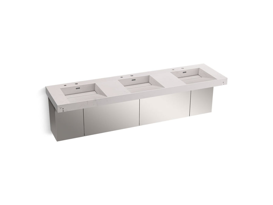 KOHLER K-81031-BSS Constellation 90" wall-mount basin lavatory system