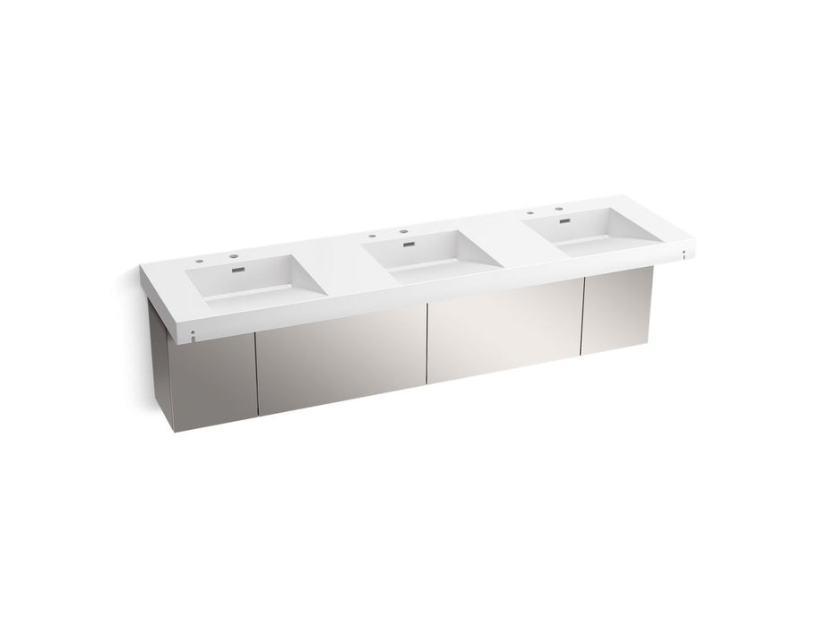 KOHLER K-81031-BSS Constellation 90" wall-mount basin lavatory system