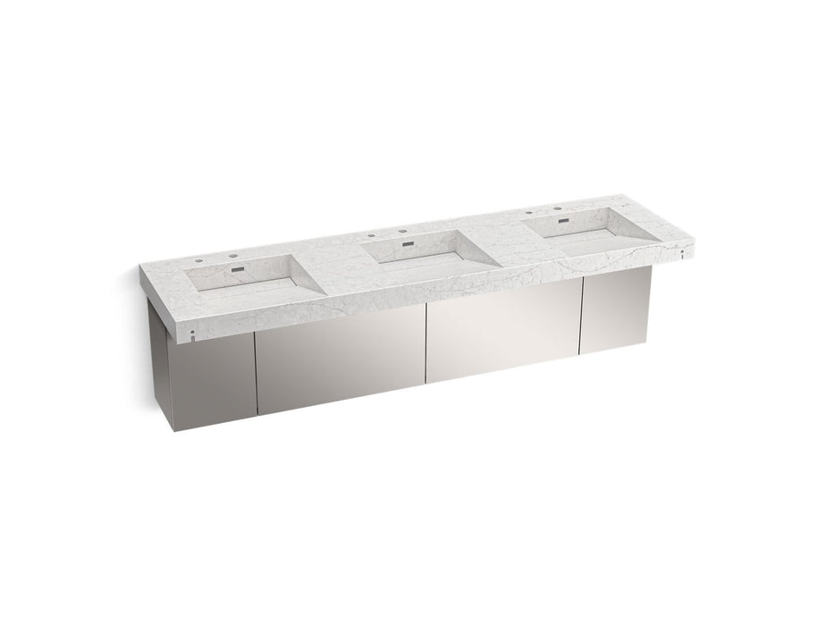 KOHLER K-81031-BSS Constellation 90" wall-mount basin lavatory system