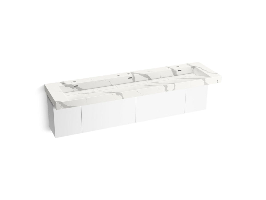 KOHLER K-81033-BPW Constellation 90" wall-mount trough lavatory system