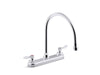 Kohler K-810T70-4AFA Triton 1.8 gpm kitchen sink faucet with 9-5/16" gooseneck spout, aerated flow and lever handles