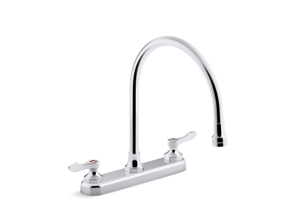 Kohler K-810T70-4AFA Triton 1.8 gpm kitchen sink faucet with 9-5/16" gooseneck spout, aerated flow and lever handles