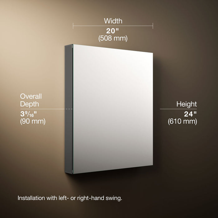 KOHLER K-81145 Maxstow 20" W x 24" H medicine cabinet