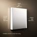 3/4 view of product with dimensions