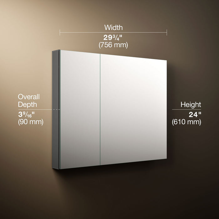 KOHLER K-81146 Maxstow 30" W x 24" H medicine cabinet