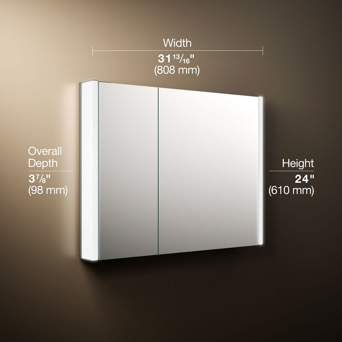 KOHLER K-81146-SLE Maxstow 32" x 24" lighted medicine cabinet
