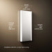 3/4 view of product with dimensions