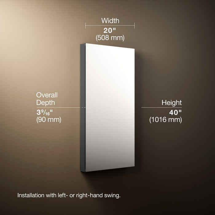 KOHLER K-81148 Maxstow 20" W x 40" H medicine cabinet