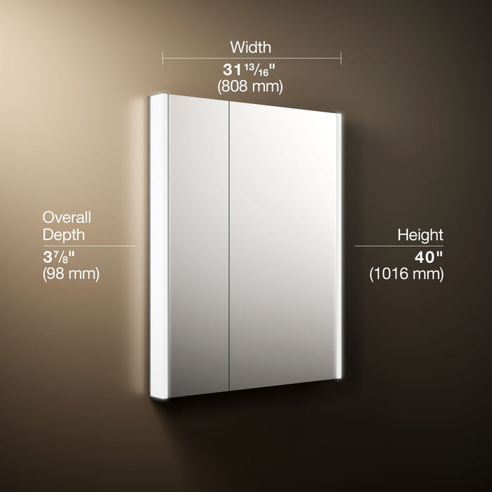 KOHLER K-81149-SLE Maxstow 32" x 40" lighted medicine cabinet