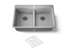 Kohler Kennon 33" top-/undermount double-bowl kitchen sink
