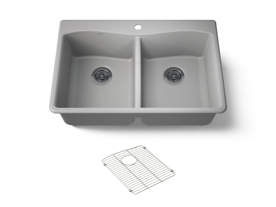 Kohler Kennon 33" top-/undermount double-bowl kitchen sink