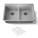 Kohler Kennon 33" top-/undermount double-bowl kitchen sink
