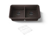 KOHLER Cairn 33-1/2" undermount double-bowl kitchen sink