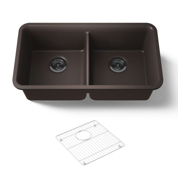 KOHLER Cairn 33-1/2" undermount double-bowl kitchen sink