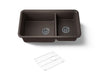 KOHLER Cairn 33-1/2" undermount double-bowl kitchen sink