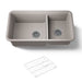 KOHLER K-8204 Cairn 33-1/2" undermount double-bowl kitchen sink, matte taupe - view 5