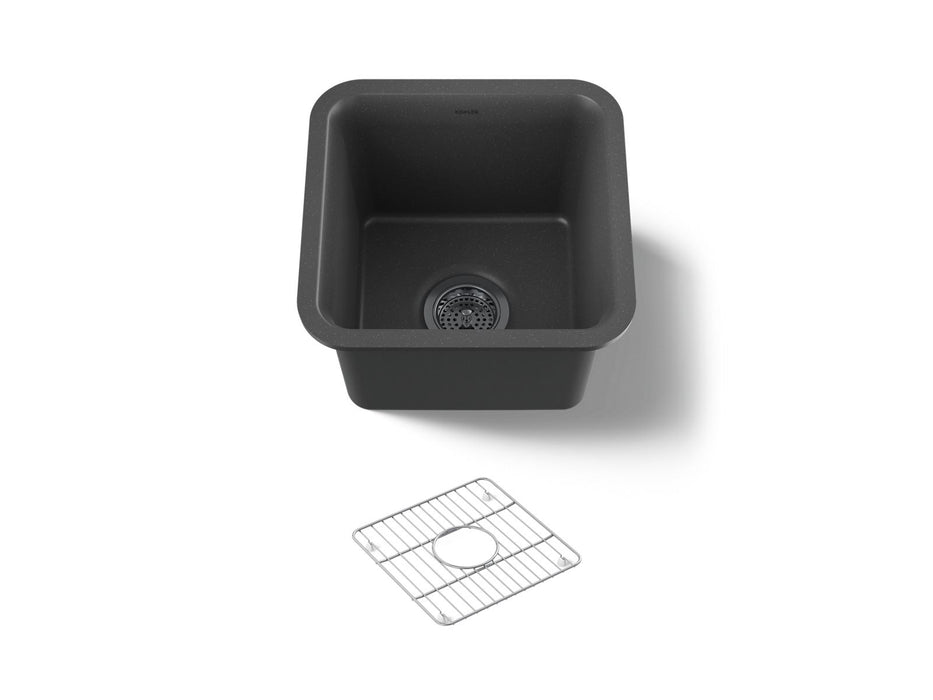 KOHLER K-8223 Cairn 15-1/2" undermount bar sink, matte graphite