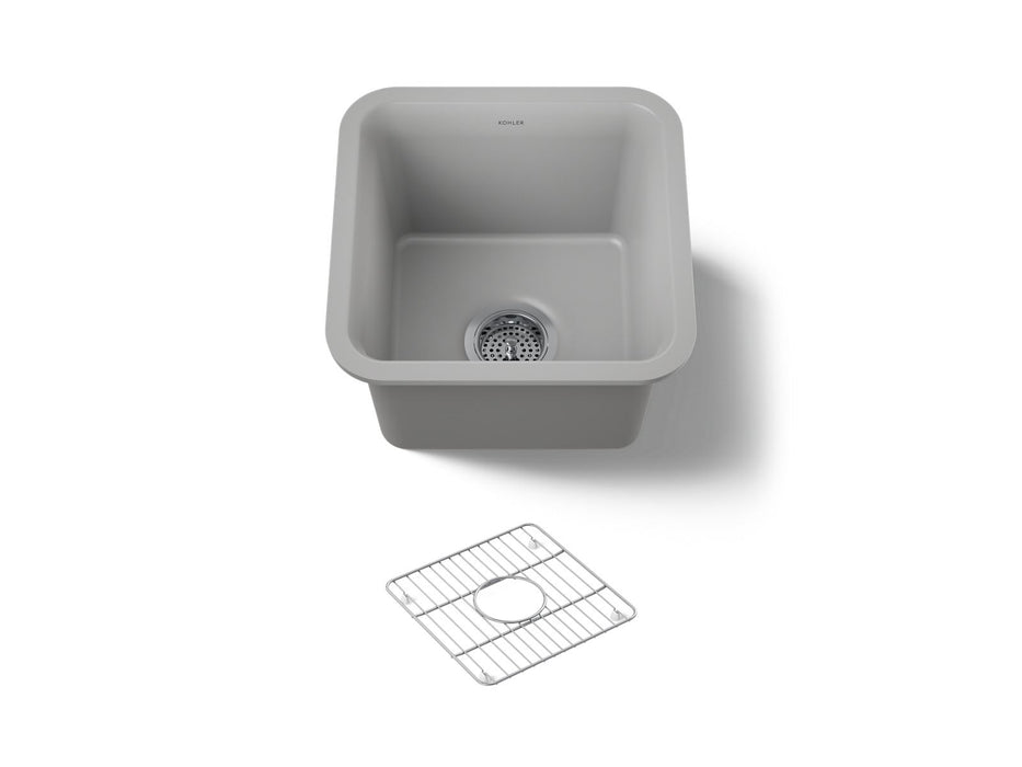 KOHLER K-8223 Cairn 15-1/2" undermount bar sink, matte grey