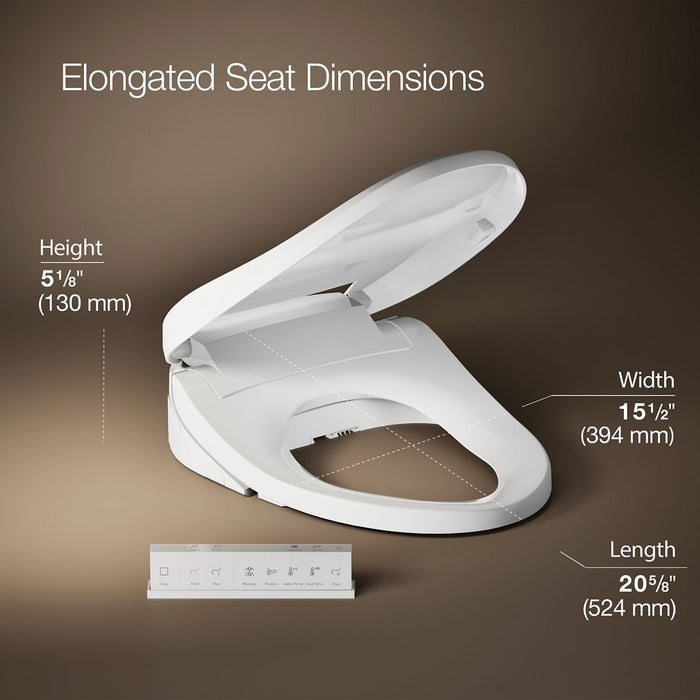 Kohler C3 Elongated bidet toilet seat with remote control