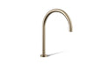 KOHLER K-8360 Laminar deck-mount non-diverter bath spout, vibrant brushed bronze