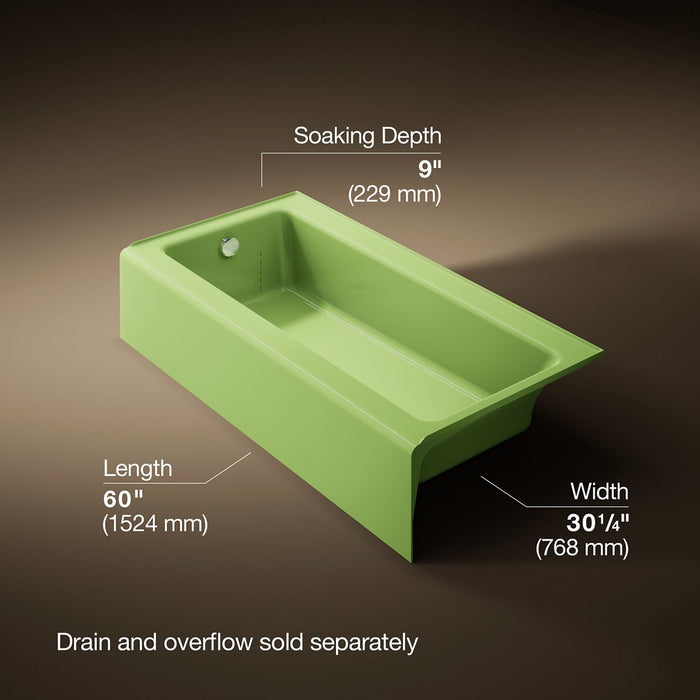 KOHLER Bellwether 60" x 30-1/4" alcove bath, left drain