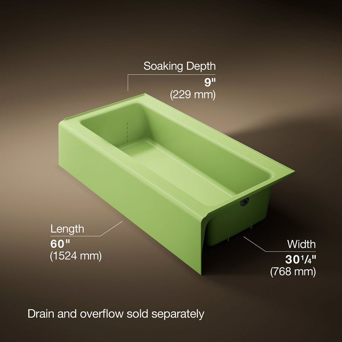 KOHLER K-838 Bellwether 60" x 30-1/4" alcove bath, right drain