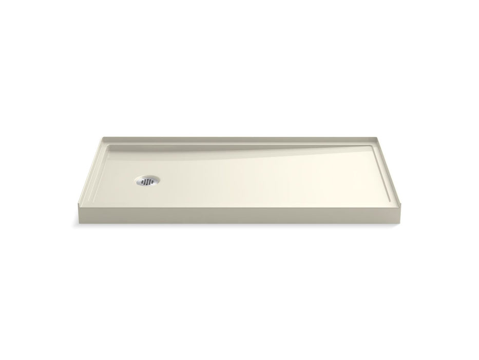 KOHLER Rely 60" x 32" alcove shower base, left drain