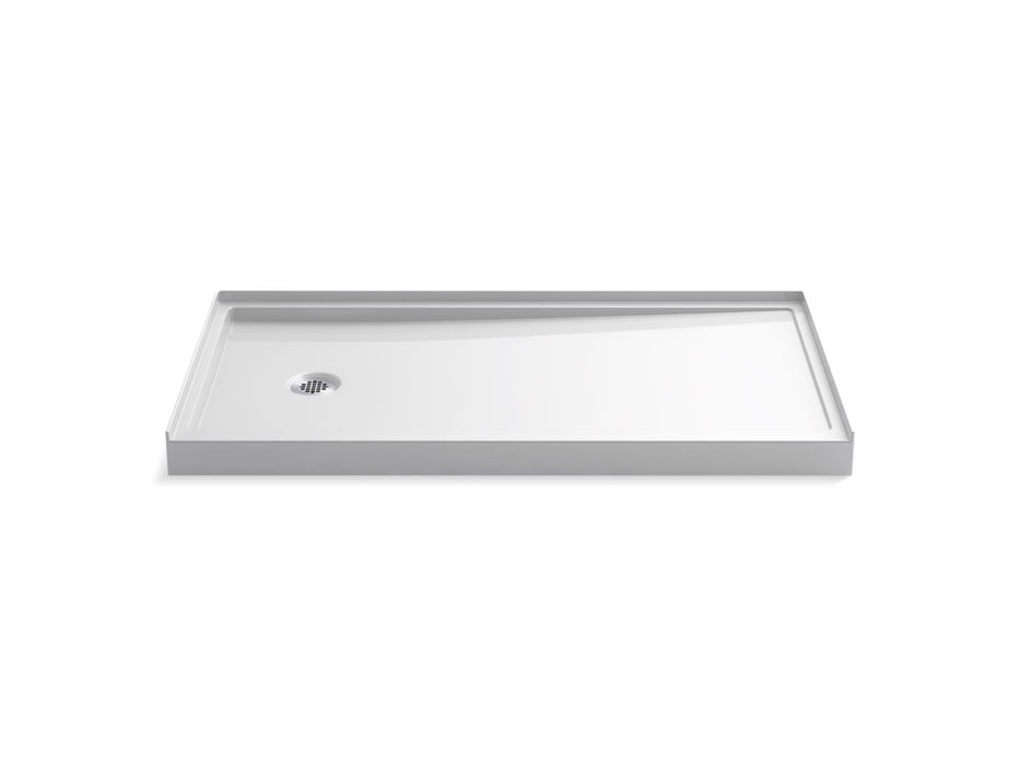 KOHLER Rely 60" x 32" alcove shower base, left drain