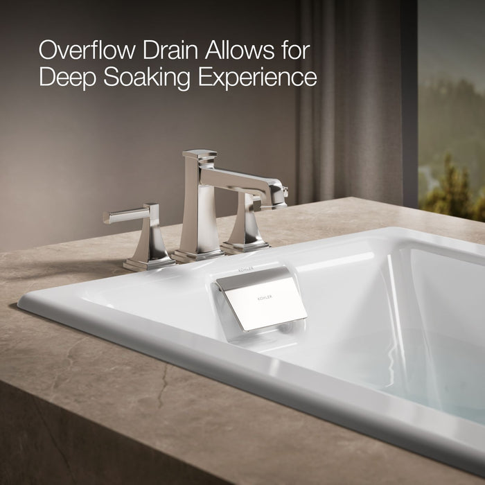 KOHLER K-852-GH0 Tea-for-Two 60" x 32" drop-in Heated BubbleMassage air bath