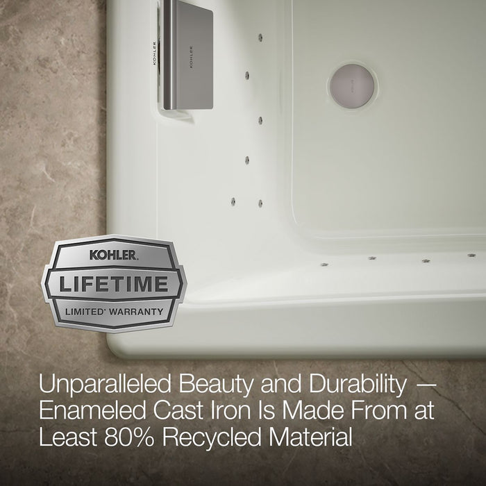 KOHLER K-852-GHCP Tea-for-Two 60" x 32" drop-in Heated BubbleMassage air bath