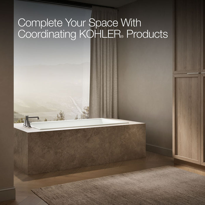 KOHLER K-855 Tea-for-Two 66" x 36" drop-in/undermount bath, dune - view 3