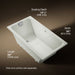 KOHLER K-856-GHNY Tea-for-Two 66" x 36" drop-in Heated BubbleMassage air bath