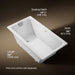 KOHLER K-856-GH0 Tea-for-Two 66" x 36" drop-in Heated BubbleMassage air bath