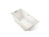 KOHLER K-856-AH Tea-for-Two 66" x 36" drop-in Effervescence whirlpool bath, biscuit