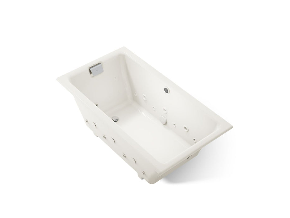 KOHLER K-856-AH Tea-for-Two 66" x 36" drop-in Effervescence whirlpool bath, biscuit