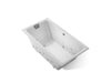 KOHLER K-856-AH Tea-for-Two 66" x 36" drop-in Effervescence whirlpool bath, ice grey