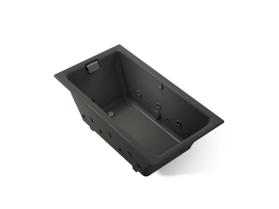 KOHLER K-856-AH Tea-for-Two 66" x 36" drop-in Effervescence whirlpool bath, thunder grey