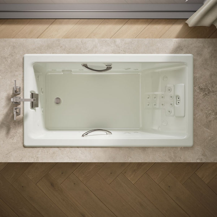 KOHLER K-856-V Tea-for-Two 66" x 36" drop-in Effervescence whirlpool bath, dune - view 5